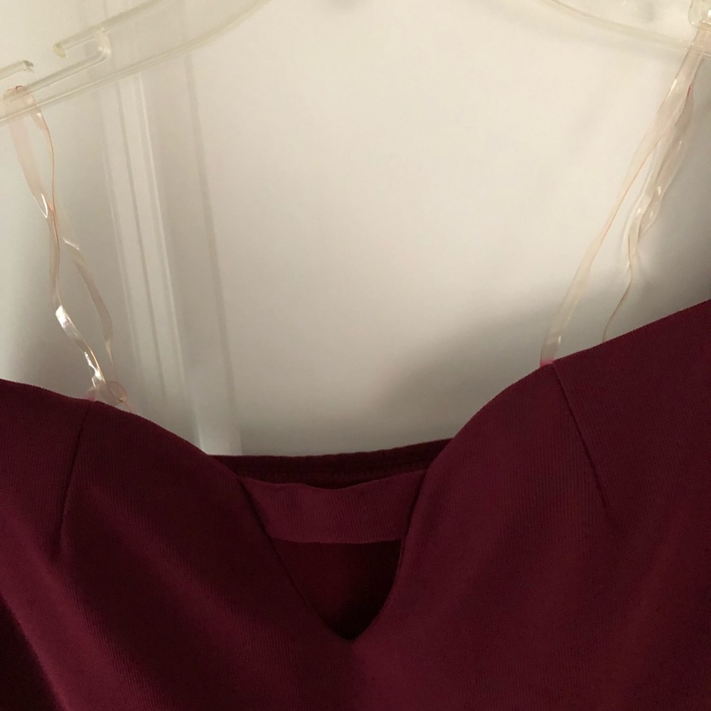 Short dark red dress, new, size S - Picture 2 of 3